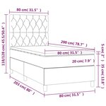 vidaXL Sommier à lattes de lit et matelas et LED Vert foncé 80x200 cm