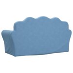 vidaXL Canapé-lit pour enfants 2 places bleu peluche douce