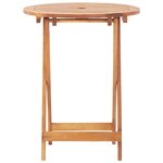 vidaXL Ensemble de bistro 3 Pièces blanc crème tissu et bois massif
