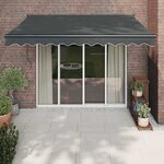 vidaXL Auvent rétractable anthracite 3x2 5 m tissu et aluminium