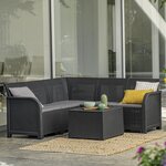 Keter Canapé 2 places de jardin Rosalie Graphite