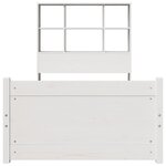 vidaXL Lit bibliothèque sans matelas blanc 90x200cm bois de pin massif