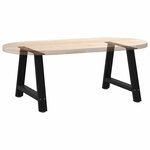 vidaXL Pieds de table basse en forme de A  2 pièces  noir  70 x (42-43) cm  acier