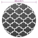 vidaXL Tapis d'extérieur ARAKIL bleu Ø200 cm PP