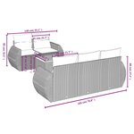 vidaXL Salon de jardin avec coussins 6 Pièces beige résine tressée