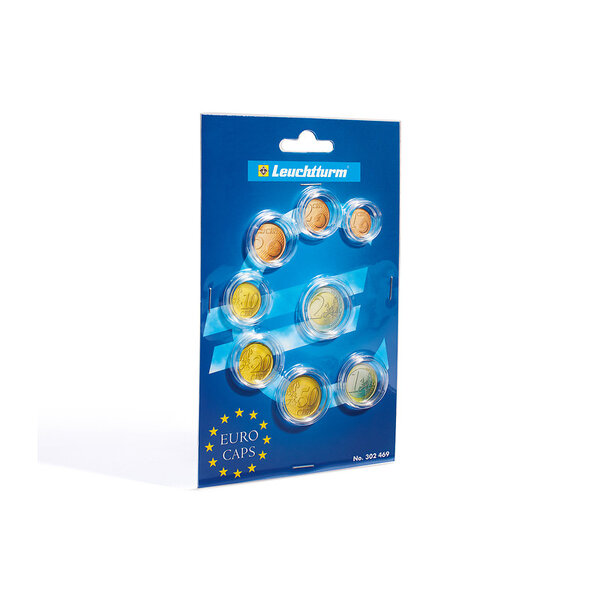 Assortiment de 8 capsules numismatiques pour une série d'euro