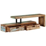 vidaXL Meuble TV (118-200) x 30 x 40 cm en bois massif recyclé