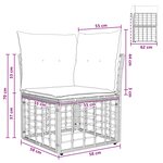 vidaXL Unité de canapé d'angle modulable pour extérieur Naturel