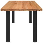 vidaXL Table à manger marron clair bois de chêne massif rectangulaire