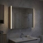 vidaXL Armoire Miroir de Salle de Bain Gris Sonoma