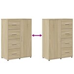 vidaXL Buffets 2 Pièces chêne sonoma 60x31x84 cm bois d'ingénierie