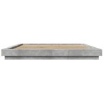 vidaXL Cadre de lit sans matelas gris béton 200x200 cm