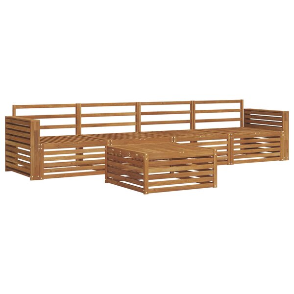 vidaXL Ensemble de canapés d'extérieur 5 pc Naturel