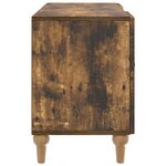 vidaXL Meuble TV Chêne fumé 102 x 34 5 x 50 cm Bois d'ingénierie