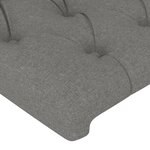 vidaXL Tête de lit à LED Gris foncé 144x7x118/128 cm Tissu