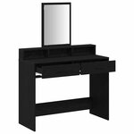 vidaXL Coiffeuse Chêne noir 100 x 41 x 140 cm Bois d'ingénierie