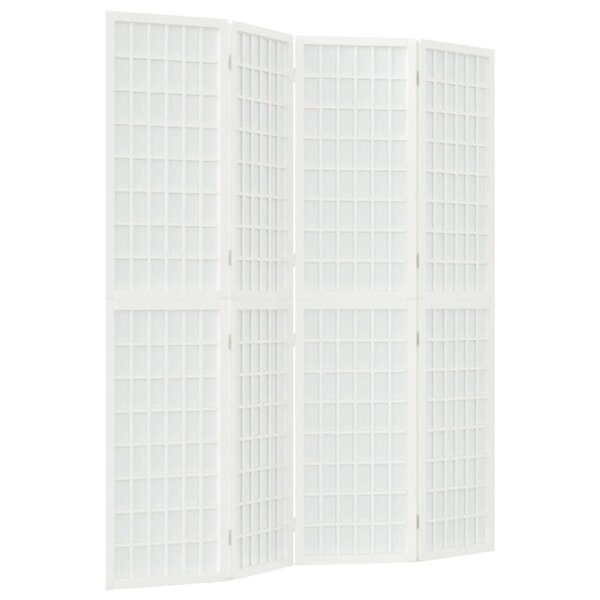 vidaXL Cloison de séparation pliable 4 panneaux 160x170 cm Blanc