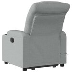 vidaXL Fauteuil inclinable de massage électrique Gris clair Tissu