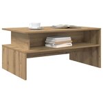 vidaXL Table basse Chêne artisanal 90 x 55 x 42 5 cm Bois d'ingénierie