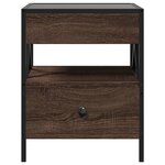 vidaXL Table basse avec LED Infinity chêne marron 40x40x51 cm