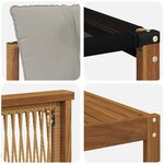 vidaXL Ensemble de canapés d'extérieur 6 pc Naturel et gris clair