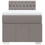 vidaXL Sommier à lattes de lit avec matelas Taupe 100x200 cm Tissu