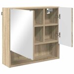 vidaXL Armoire Miroir Chêne Sonoma 59 x 17 x 55 cm Bois d'ingénierie