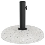 vidaXL Base de parasol pour poteaux de 37/42/52/58 mm en béton blanc  20 kg.