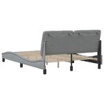 vidaXL Cadre de lit sans matelas gris clair 140x200 cm tissu