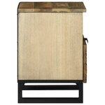 vidaXL Cabinet de chevet avec tiroir 2 Pièces Marron 40 x 33 x 46 cm
