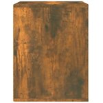 vidaXL Table de chevet murale Chêne fumé 50x36x47 cm
