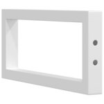 vidaXL Supports d'étagères pour lavabo 2 Pièces blanc rectangulaire acier