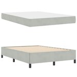 vidaXL Cadre de lit avec matelas Gris clair 160 x 200 cm tissu