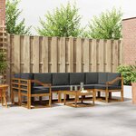 vidaXL Ensemble de canapés d'extérieur 8 pc Naturel et Anthracite