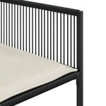 vidaXL Ensemble à manger de jardin 13 Pièces coussins noir résine tressée