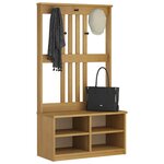 vidaXL Portemanteau SANDNES 87x40x159 5 cm bois massif pin