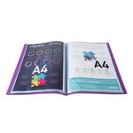 Protège-documents En Polypropylène 5/10e Opak Pochettes Cristal 200 Vues - A4 - Violet - X 8 - Exacompta