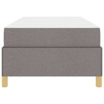 vidaXL Lit à ressorts avec matelas Taupe et blanc 90 x 200 cm tissu
