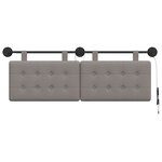 vidaXL Tête de lit suspendue Taupe Tissu