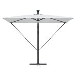 vidaXL Parasol banane à mât déporté Couleur sable 294 x 200 x 254 cm