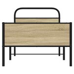 vidaXL Cadre de lit sans matelas 75x190cm chêne sonoma bois ingénierie