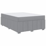 vidaXL Cadre de lit avec matelas Gris clair 160 x 200 cm tissu