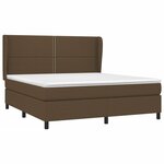 vidaXL Sommier à lattes de lit avec matelas Marron foncé 180x200 cm