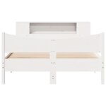 vidaXL Cadre de lit sans matelas blanc 160x200 cm bois de pin massif