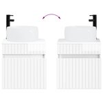 vidaXL Meuble de lavabo mural Blanc brillant 49 x 44 5 x 66 cm