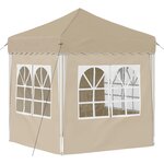 vidaXL Tente de fête pop-up 195 x 195 x 245 cm Crème Tissu Oxford