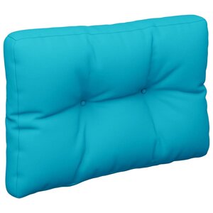 vidaXL Coussin de palette turquoise 60x40x12 cm tissu