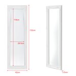 Miroir mural 132 x 42 x 3 5 cm blanc 03_0007907