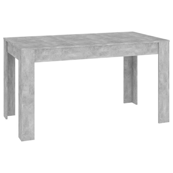 vidaXL Table de salle à manger Gris béton 140x74 5x76 cm Aggloméré