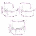 vidaXL Ensemble de canapé de jardin 10 Pièces Anthracite Acier